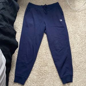 Fila, navy blue, sweatpants.
